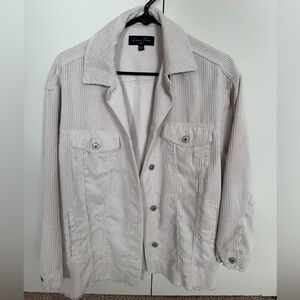 Love Tree Light Beige Corduroy Button Jacket